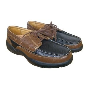 Dr. Comfort Patrick Men Casual Shoes Lace Up Brown Black Leather 8560 Size 10 W